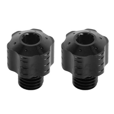 Imagem de Akozon 2 Pacote de Reflexão de Espelho de 10 Mm, Rosca de Alumínio Reversa Parafuso de Liga de Alumínio para a Substituição do Espelho Vista Traseira Bicicleta (Preto)