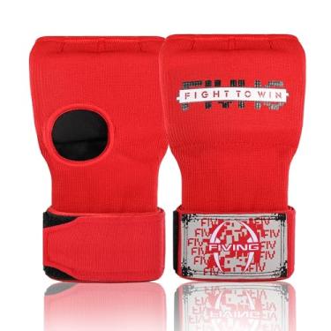 Imagem de Luvas internas acolchoadas de gel com envoltórios de mão para boxe, envoltórios de treinamento elástico rápido para homens e mulheres, protetor de pulso Muay Thai MMA Kickboxing Knuckle (vermelho