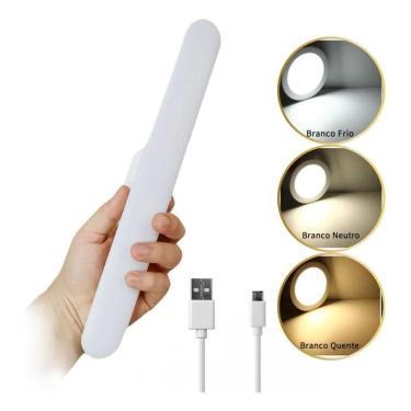 Imagem de 2X Luminária Led Barra Spot Recarregável S/ Fio Cozinha Armá