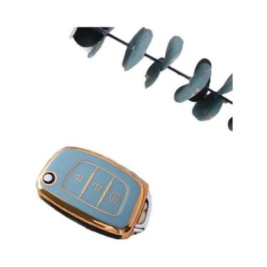 Imagem de Capa De Chave De Carro Dobrável Em TPU Macio Para Hyundai Tucson Sonat