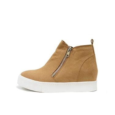 Imagem de Soda Tênis feminino Taylor Nobuck Hight Top Slip On Fashion, Castanho médio, 6.5