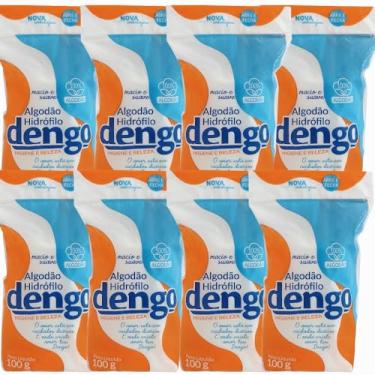 Imagem de KIT 8 ALGODAO EM ROLO 100G CAIXA DENGO HIGIENE CUIDADOS PESSOAIS ESTETICA SAUDE