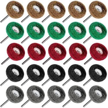 Imagem de Kit 25 Escovas De Polimento Nylon G120 A G800 Micro Retífica