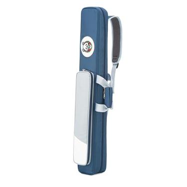 Imagem de KiBcsLic Estojo para Taco de Sinuca, Bolsa para Transporte de Taco de Bilhar, Bolsa Organizadora com Zíper de 5 Furos, Caixa de Armazenamento, Azul