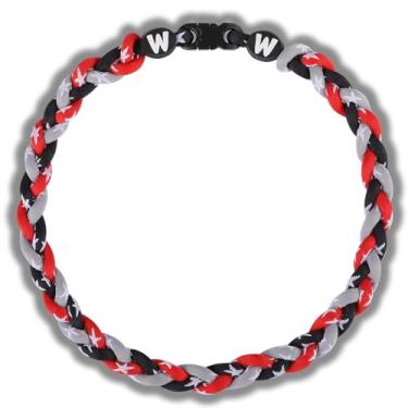 Imagem de Willtok Colares de beisebol de 45,7 cm de alta qualidade, várias cores para escolha, testados em laboratório, presentes para diversão no beisebol, 2025 novo com design trançado 3D da moda Tornado, 18