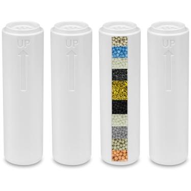 Imagem de Substituição de filtro de chuveiro multiestágio compatível com filtro de chuveiro RexSoul para chuveiro portátil, pacote com 4