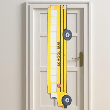 Imagem de Capa amarela para janela de porta de sala de aula, sem perfuração, persiana de porta de sala de aula, capa blackout em forma de ônibus escolar, para escritório, varanda, cortinas de porta de quarto