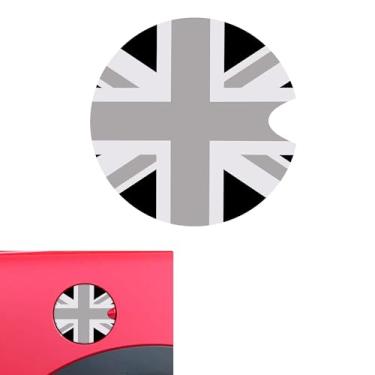 Imagem de TOMALL Decalque de tanque de gasolina compatível com Mini Cooper F55/F56/R60 adesivo de almofada de tanque de combustível padrão bandeira do Reino Unido decalque decalque de tampa de gás acabamento