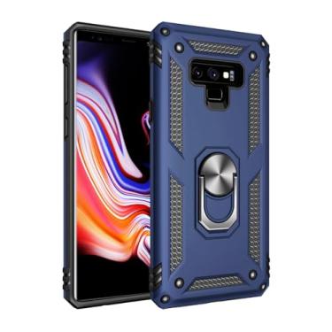 Imagem de SORAKA Capa para Samsung Galaxy Note 9 com suporte para anel Capa Slim Fit de TPU macio Capa Samsung Galaxy Note 9 com placa de metal para suporte magnético de telefone para carro