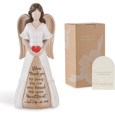 Imagem de Storieme Presentes para mãe da filha filha: estátua de anjo de agradecimento das mães - presente sentimental para Natal, aniversário, dia das mães, ação de graças
