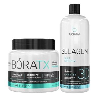 Imagem de Selagem Sealant Silk 3D 1l Orgânico + Botox Boratx 1Kg Redutor de Volu