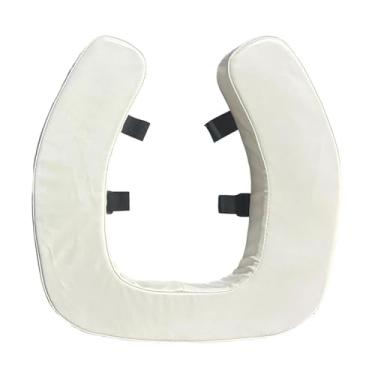 Imagem de predolo Capa de assento sanitário mais espessa com ventosas, almofada de assento elevada acolchoada resistente a rasgos para idosos, Branco