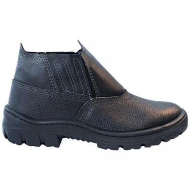 Imagem de Botina Couro Preto Elásticos Sem Bico N°38 - 017827 - Imbiseg Botina Couro Preto Elastico Sem Bico Nº38 Imbiseg