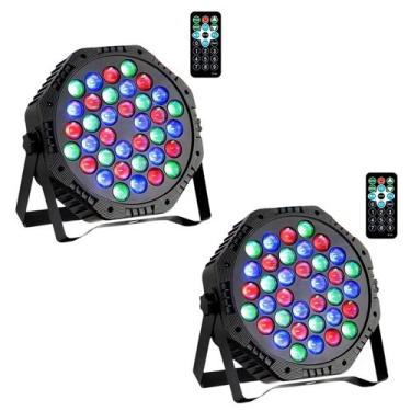 Imagem de Luzes de palco Yiixuyo 36LED PAR Latas RGB de 9 modos com controle rem