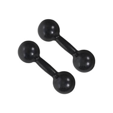 Imagem de Par De Halter Bola Emborrachado 1Kg Academia Fitness Treino