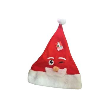 Imagem de Kit Gorros De Natal Para Casal Gorro Com Carinha E Trança