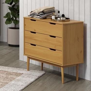 Imagem de Cômoda 3 Gavetas em Madeira Maciça Linha Nórdica Yescasa