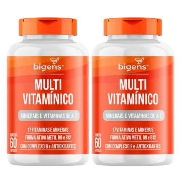 Imagem de 2x Multivitamínico A-Z Bigens 60 Capsulas, Sem Sabor