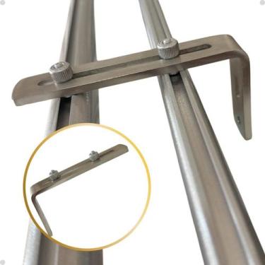 Imagem de Kit Suporte Arona Varão Suiço Duplo Deslizante L Cortina Wave 19 ou 28