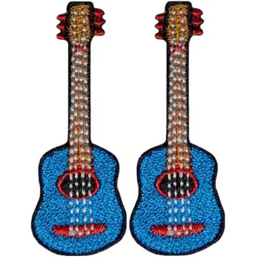 Imagem de Ranger Return Conjunto com 2 miniinstrumentos musicais de guitarra pequena e fofa, desenho animado, crianças, pequeno decalque decorativo, reparo de roupas, aplique de ferro costurado em adesivos