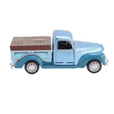 Imagem de Alomejor 1:32 Modelo de Caminhão de Liga de Liga, Carro Clássico Colecionável para Colecionador Colecionável para Colecionador de Prateleira Em Casa (BLUE)