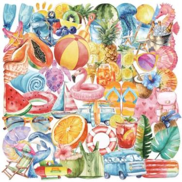 Imagem de 50 PCS Watercolor Fruit Stickers for Teens Adults, Cute Coquette Vinyl Decals for Scrapbooking Journal,Laptop, DIY, Laptop, Skateboard,Luggage Water Bottle Travel Case Decal Gift