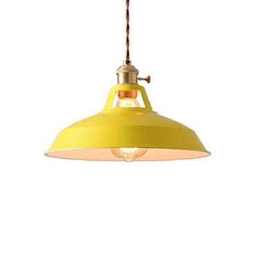 Imagem de CHENKUI Lustre de teto, abajur macaron colorido E27/E26, decoração de restaurante, abajur industrial comercial para sala de estar, ilha de cozinha, hotel, armazém