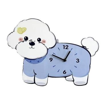 Imagem de Ｂｅｓｇａ Relógio de parede Bichon Frize, ornamento decorativo de parede, relógio silencioso para cozinha