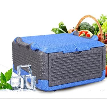 Imagem de Caixa térmica dobrável para acampamento, isolamento de EPP, caixa fresca e portátil, perfeita para acampamentos, piqueniques e festivais