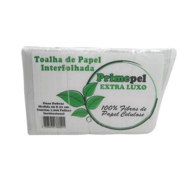 Imagem de Papel Interfolha Extra Luxo 1.000 Folhas Branco - Primepel