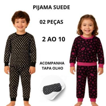 Imagem de Pijama Infantil Lindo E Confortável - MD, Preto, 8