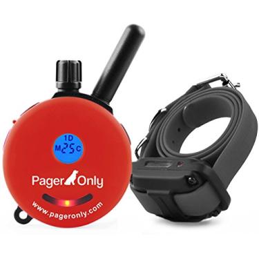 Imagem de Educator 1/2 Mile Dog Training Pager apenas, 100 níveis de vibração ou tom humano seguro selecionado pelo usuário, impermeável, coleira de biotano à prova de odor, luz noturna, recarregável, aprovado