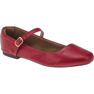 Imagem de Sapato Feminino Boneca com Fecho Fivela e Sem Salto Sapatilha Feminina