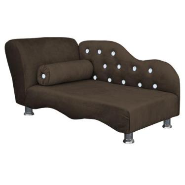 Imagem de Caminha Pet Luxo Divâ Strass Tecido Veludo Dinivi Decor - Las Patitas,