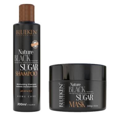 Imagem de Kit de Manutenção com Shampoo e Máscara Black Sugar Blueken - 250ml e 