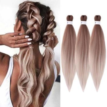 Imagem de Extensões de cabelo trançadas HAIRCUBE Ombre Brown 26 cm, 3 pacotes
