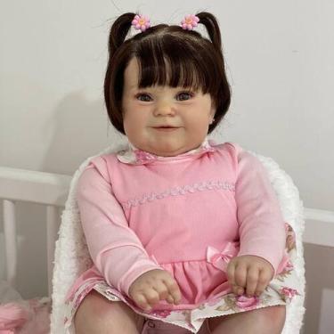 Imagem de Bebê Reborn Boneca Princesa Ana Dolls, 64cm de Pura Realeza, Cabelo Fi