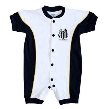 Imagem de Macacão Bebê Santos Manga Curta Torcida Baby