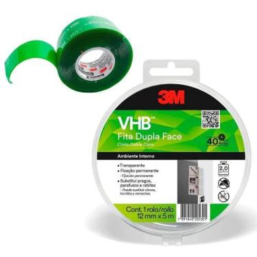 Imagem de Fita Dupla Face 3M Extra Forte 2Kg Uso Interno 5 Metros 12Mm, Transpar