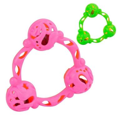 Imagem de Chocalho Para Bebê 12cm Redondo Color - Tudo em Caixa