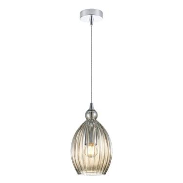 Imagem de Pendente Bombato Vidro Conhaque 26cm 1E27 PE-055/1.15 Mais Luz