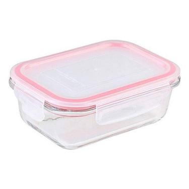 Imagem de Pote De Vidro Retangular Hérmetico 370Ml Forno E Micro Ondas