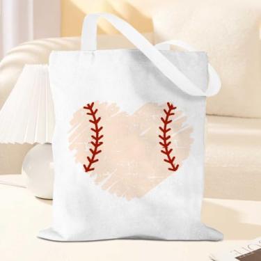 Imagem de Bolsa de praia de beisebol, presentes de beisebol para mulheres, amigas, mães, tias, sacolas de compras reutilizáveis para piquenique e acampamento-01, Lcs multicolorido 00425, 13.8x 15.7 Inches