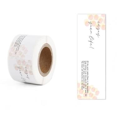 Imagem de Adesivos de agradecimento impressos brancos adesivos de vedação simples e frescos caixa de presente decoração de presente