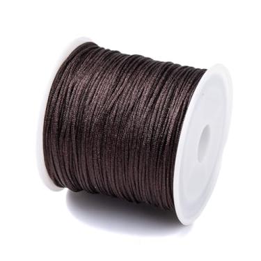 Imagem de Cordão de nylon de 0,8 mm para pulseiras, fabricação de joias, nó chinês, fio de nylon, contas para pulseiras trançadas da amizade, colares de macramê, artesanato faça você mesmo, marrom café