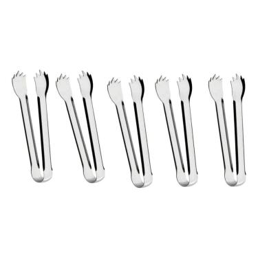 Imagem de 2X Kit 5 Mini Pegador Universal Cozinha Aço Inox 12Cm