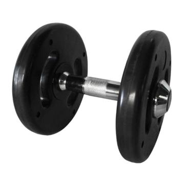 Imagem de Dumbbell Injetado Com Pegada Cromada Academia Fitness 10kg