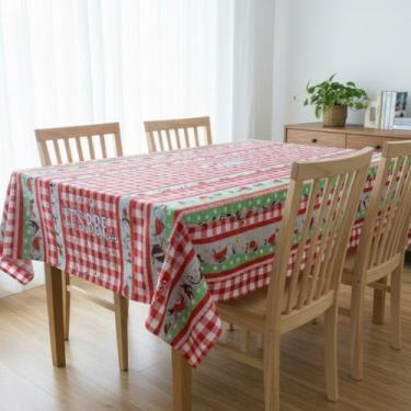 Imagem de Toalha de mesa retangular 6 lugares plástica térmica estampada - UZOO