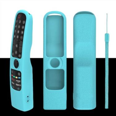 Imagem de Capa de silicone para controle remoto LG MR21GA MR21GC [à prova de choque] Capa protetora antiderrapante para LG MR22GA MR22GN MR23GA MR24GN Magic Remote 2021-2024 Capa protetora protetora - Verde