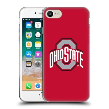 Imagem de Head Case Designs Capa de gel com logotipo simples oficialmente licenciada pela Ohio State University [proteção de grau militar] compatível com Apple iPhone 7/8/SE 2020 e 2022 e compatível com MagSafe